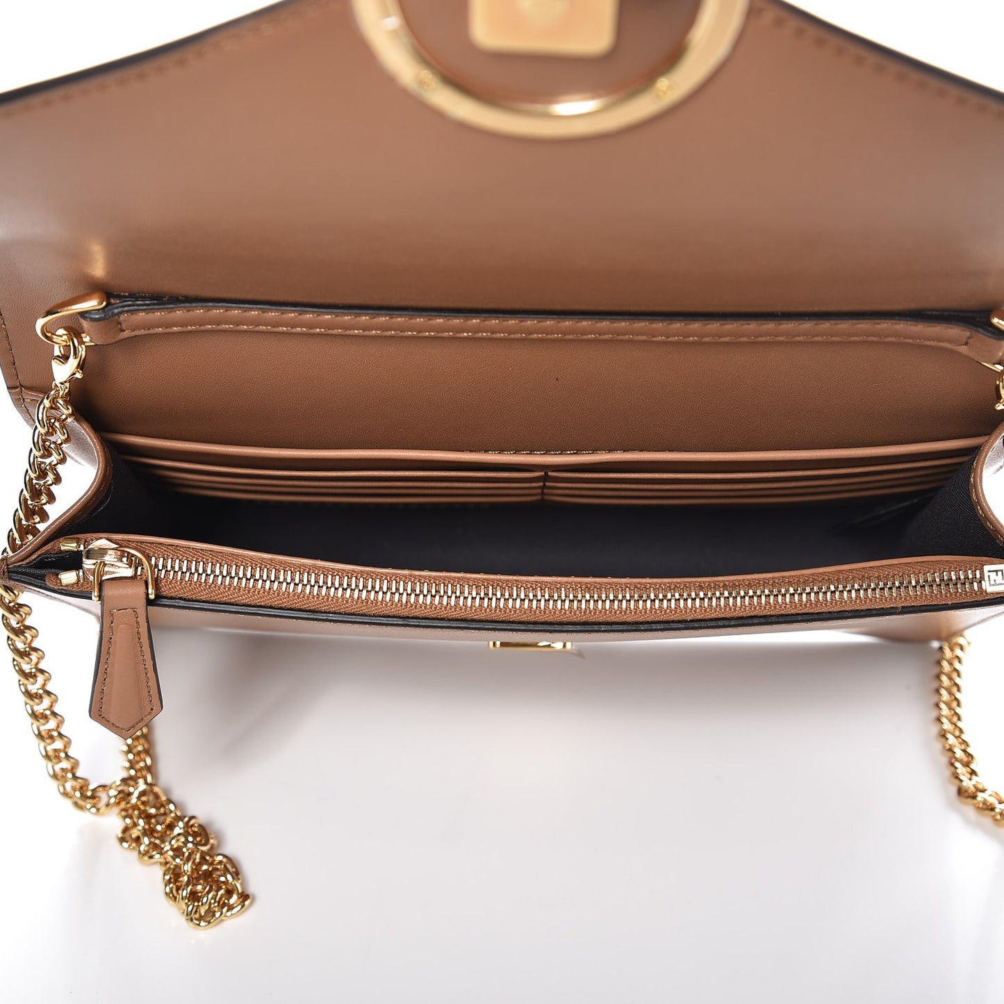 Vitello F is Fendi Medium Envelope Wallet on Chain Orzo