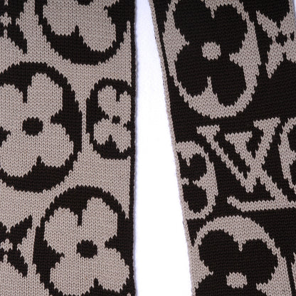 Louis Vuitton Monogram Knit Wool Fringe Scarf Ebene 3 of 3