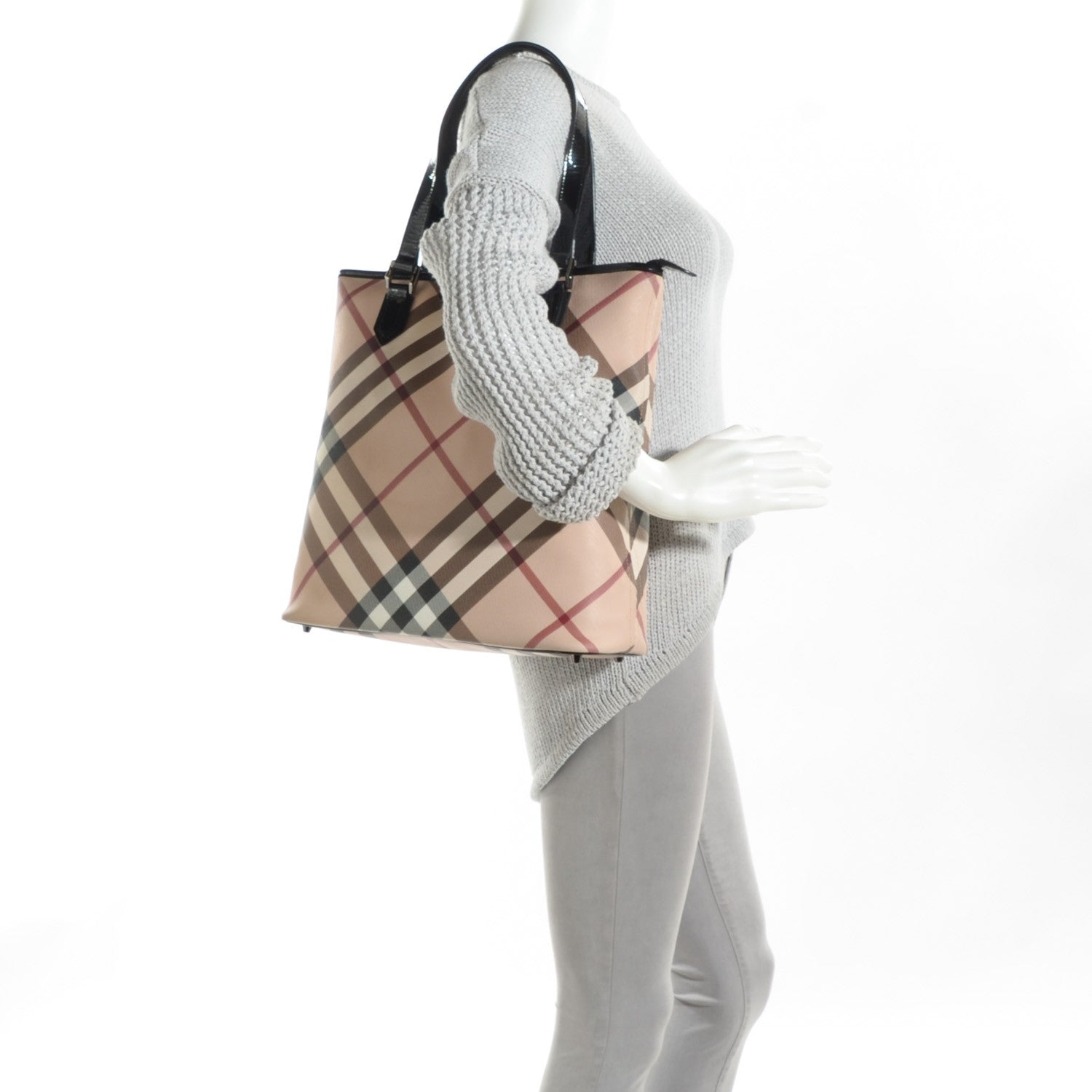 Burberry Supernova Check Tote Black 2 of 8