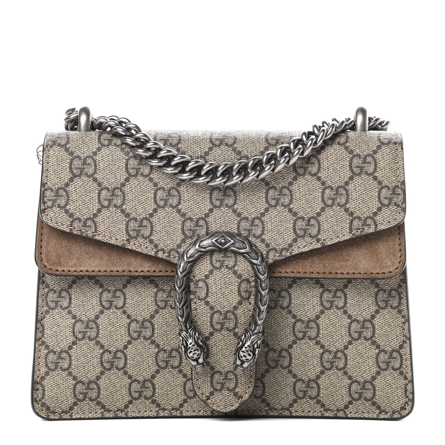 Gucci GG Supreme Monogram Mini Dionysus Shoulder Bag Taupe 1 of 14