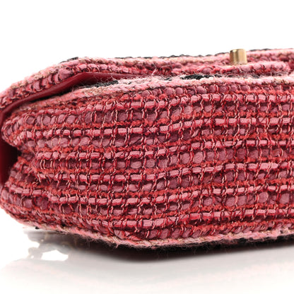 Chanel Tweed Braid Mini Flap Dark Pink 9 of 12