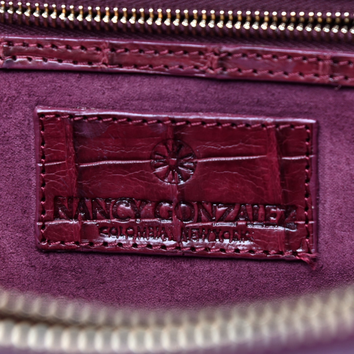 Crocodile Bar Clutch Purple