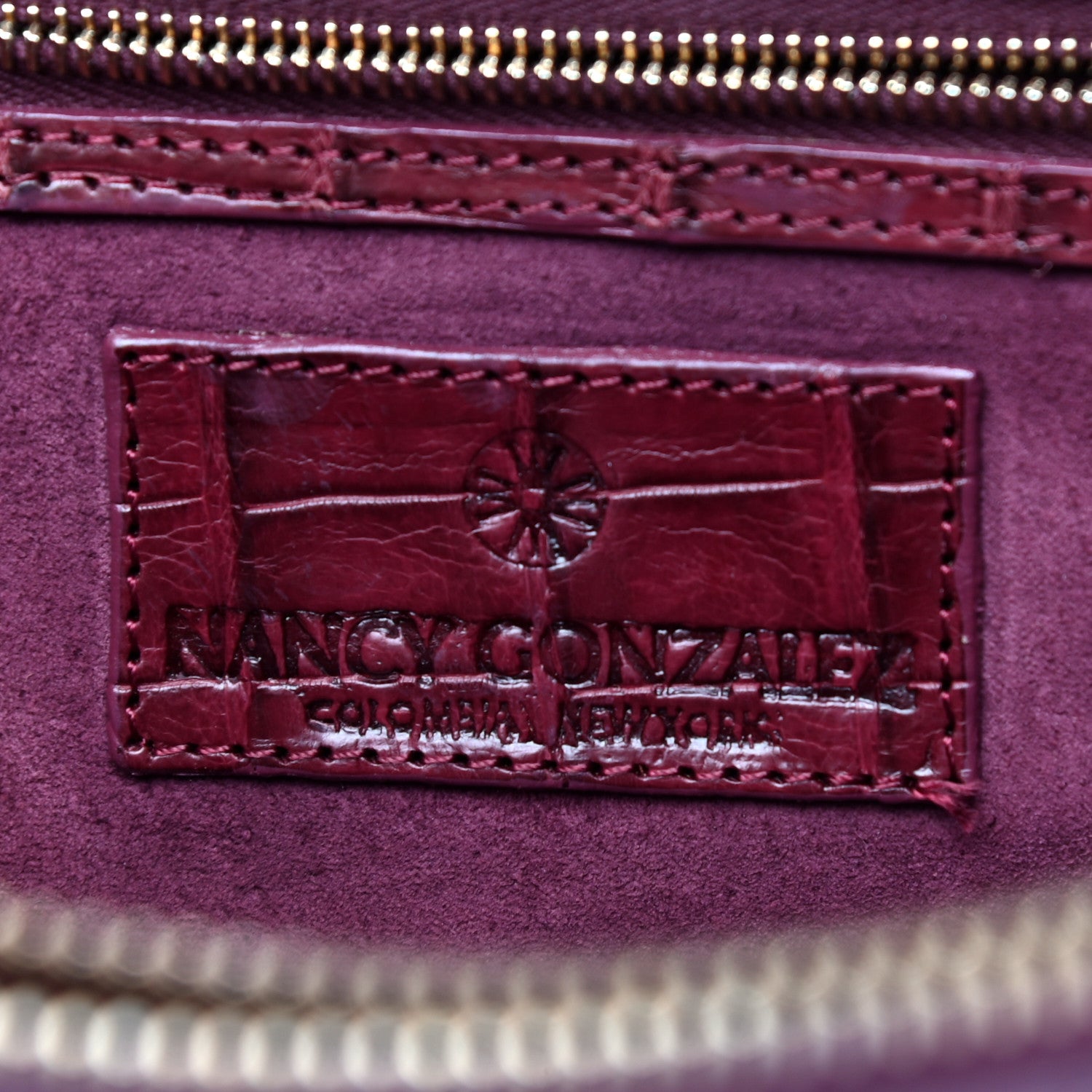 Nancy Gonzalez Crocodile Bar Clutch Purple 6 of 8