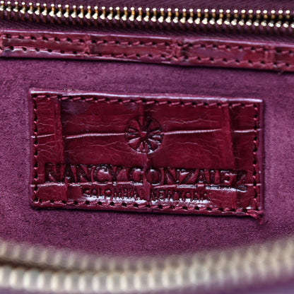 Nancy Gonzalez Crocodile Bar Clutch Purple 6 of 8