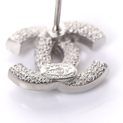 Chanel Crystal Timeless CC Earrings Silver 4 of 5