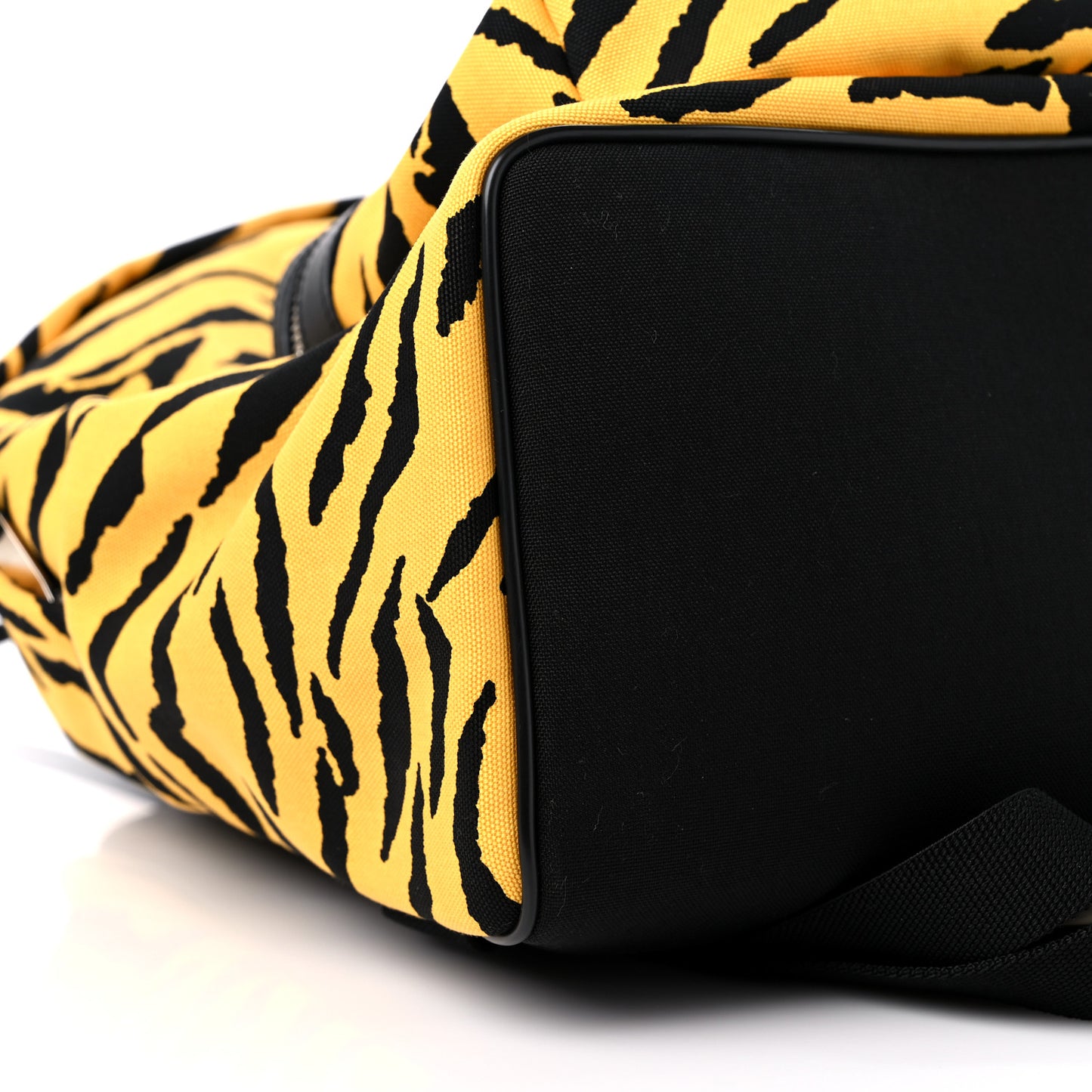 Canvas Zebra Print City Backpack Yellow Black