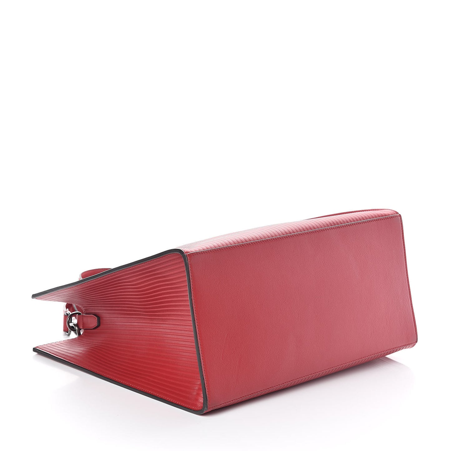 Calfskin Optic Stripe Shopping Tote Fragola