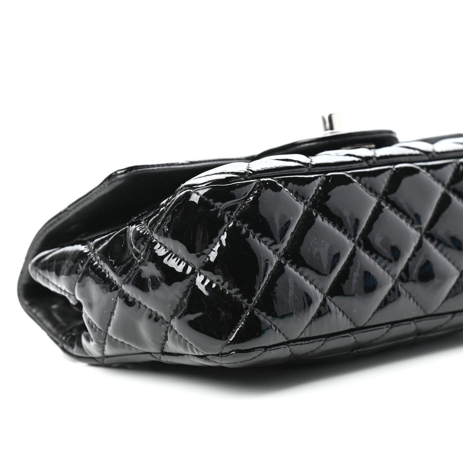 Chanel Patent Calfskin Quilted Mini Rectangular Flap Black 8 of 9