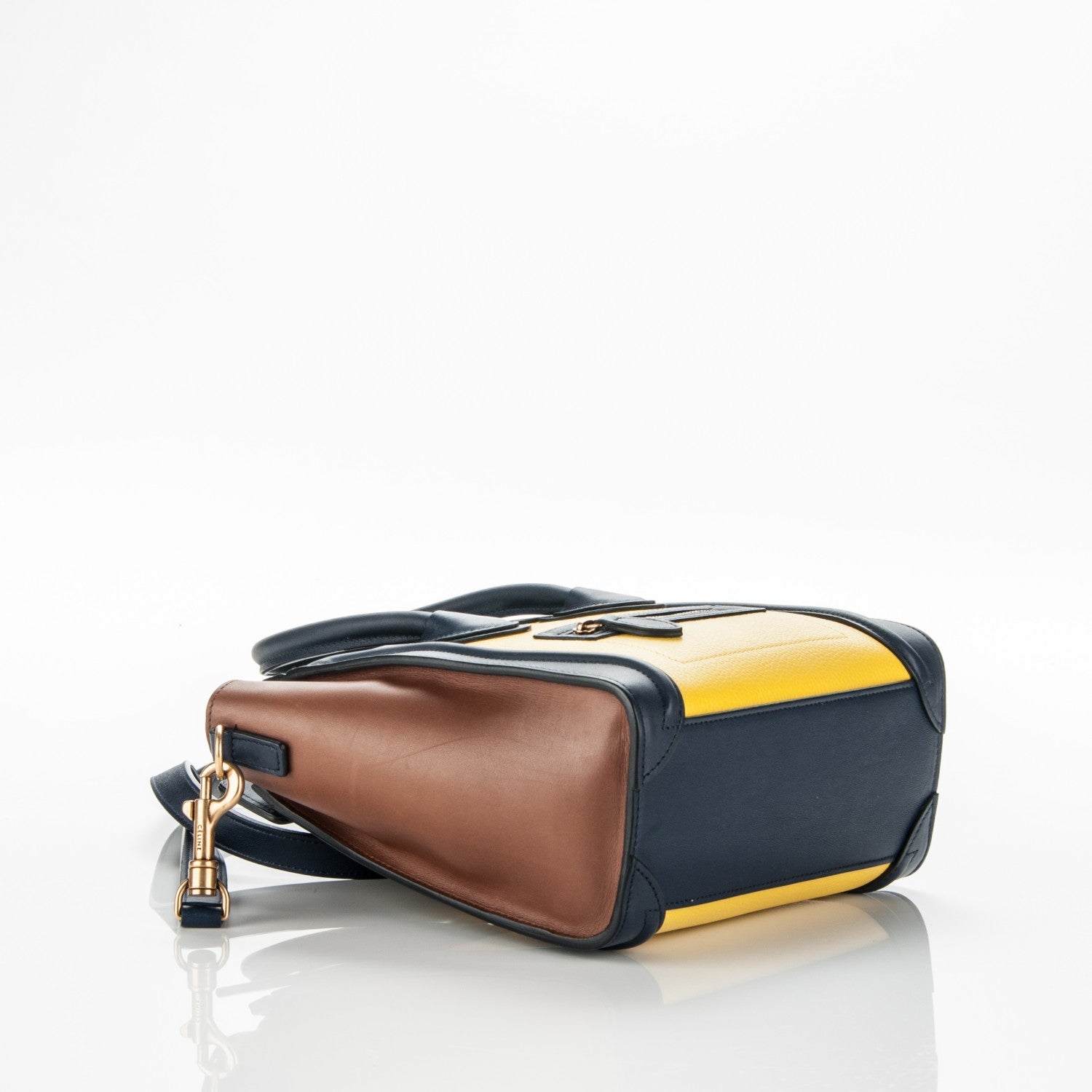 Celine Smooth Drummed Calfskin Nano Tri-Color Luggage Yellow 4 of 6