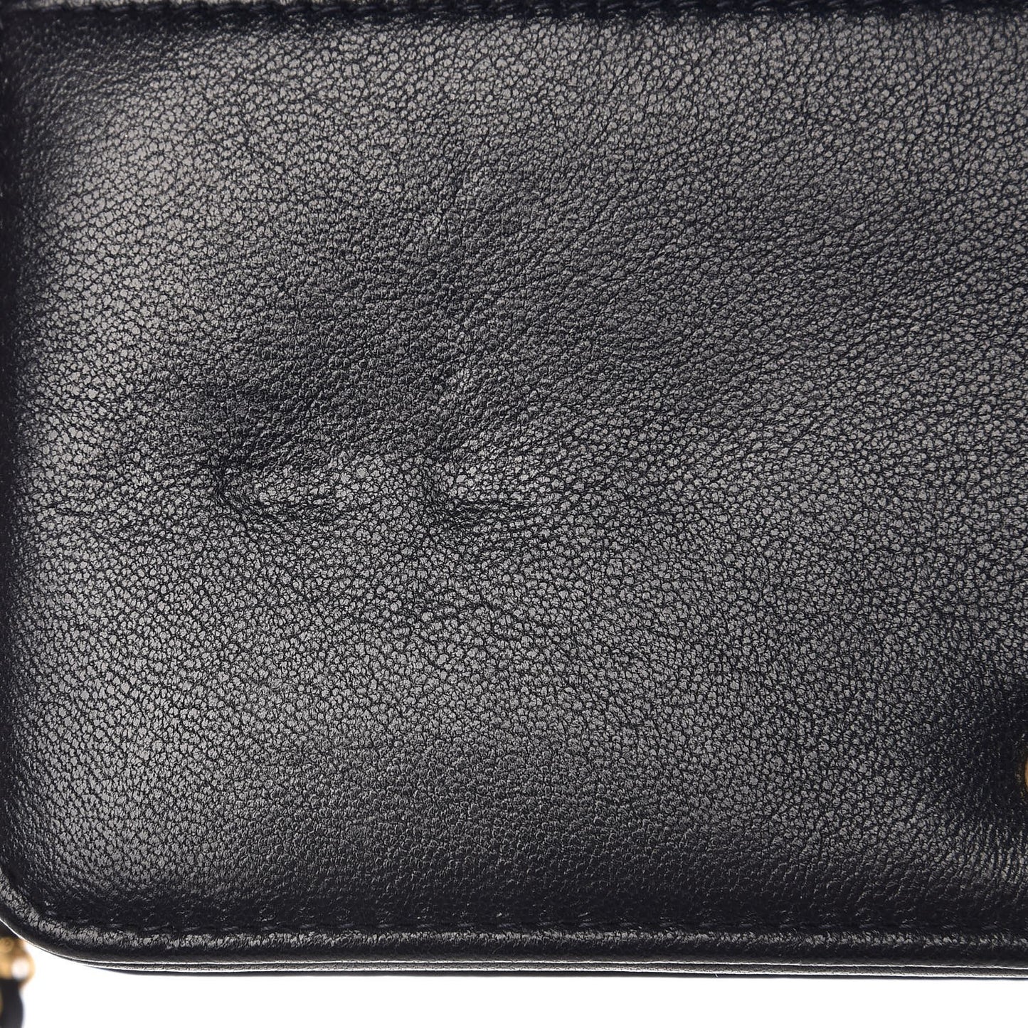 Sheepskin Quilted Mademoiselle Vintage Wallet On Chain WOC Navy