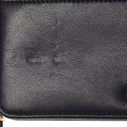 Chanel Sheepskin Quilted Mademoiselle Vintage Wallet On Chain WOC Navy 9 of 10