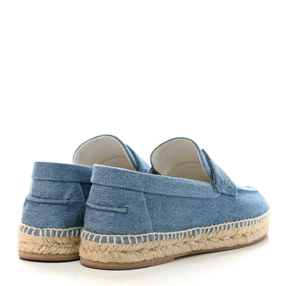 Hermes Denim Canvas Womens Trip Espadrilles 38 Bleu Clair 4 of 10