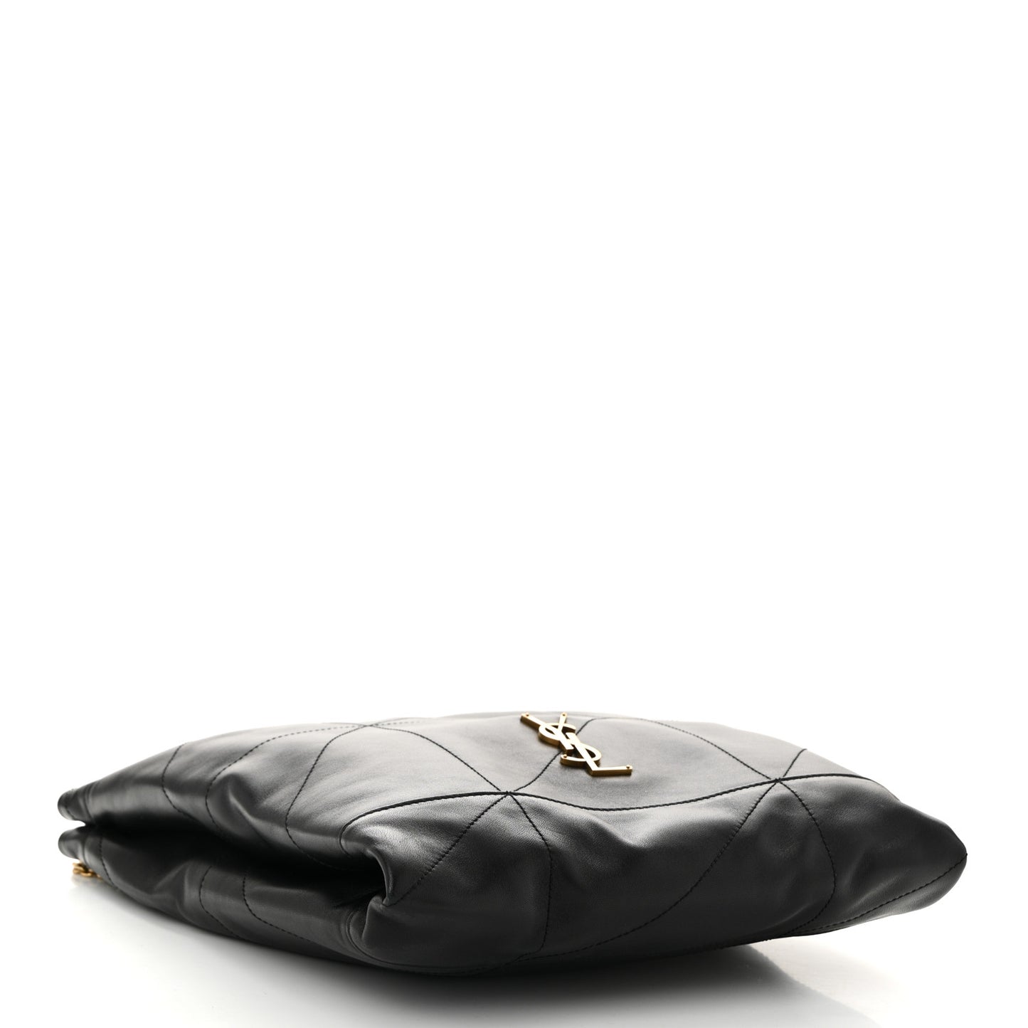 Lambskin Matelasse Monogram Medium Jamie 4.3 Pochon Black