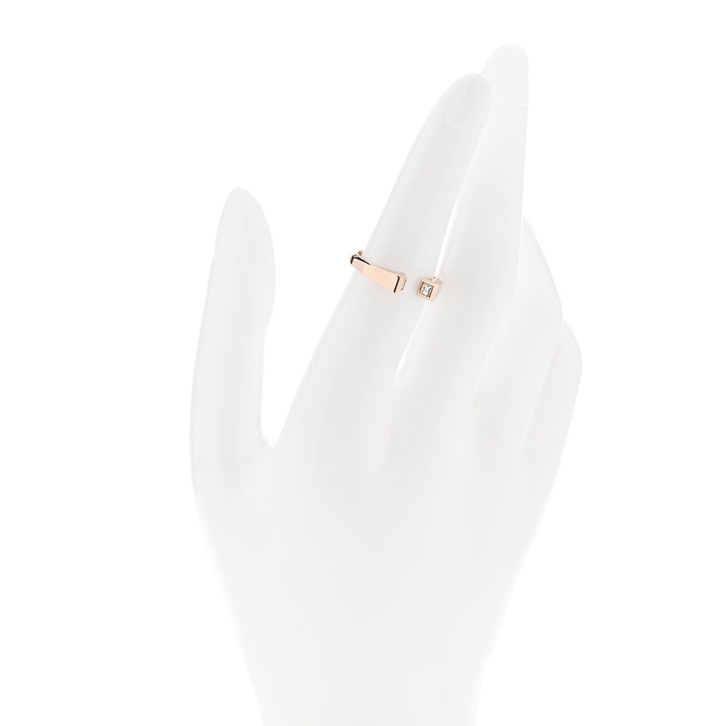 18K Rose Gold Diamond PM Clou de Forge Ring 53 6.5