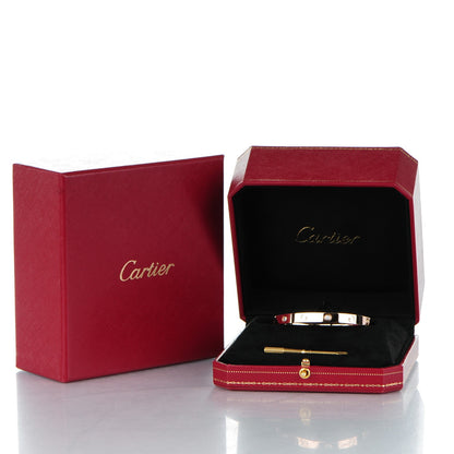 Cartier 18K Pink Gold 4 Diamond LOVE Bracelet 18 5 of 5