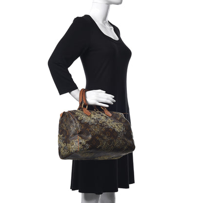 Louis Vuitton Monogram Dentelle Speedy 30 Gold 2 of 15