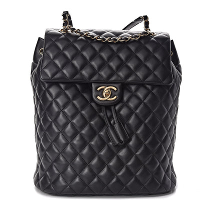 Chanel Lambskin Quilted Large Urban Spirit Backpack Black 1 of 11