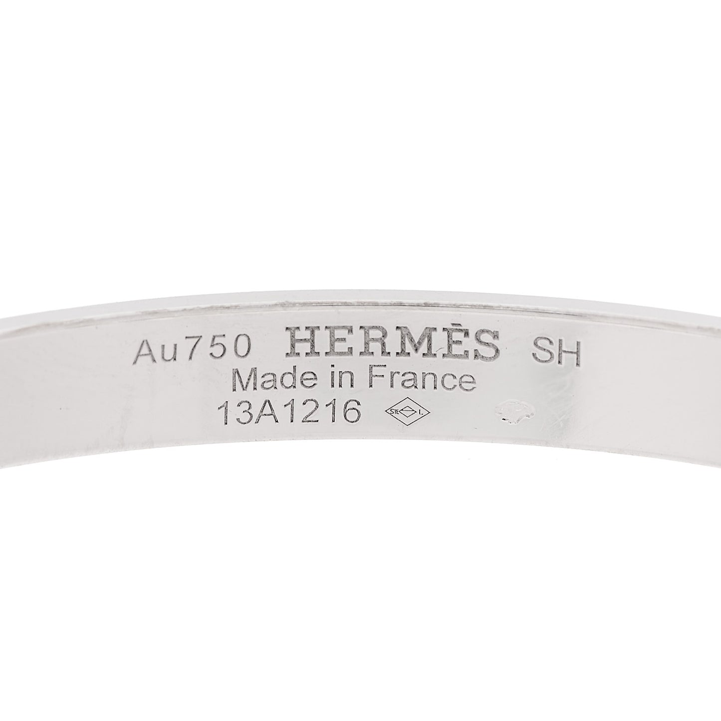 18K White Gold PM Collier De Chien Bracelet SH