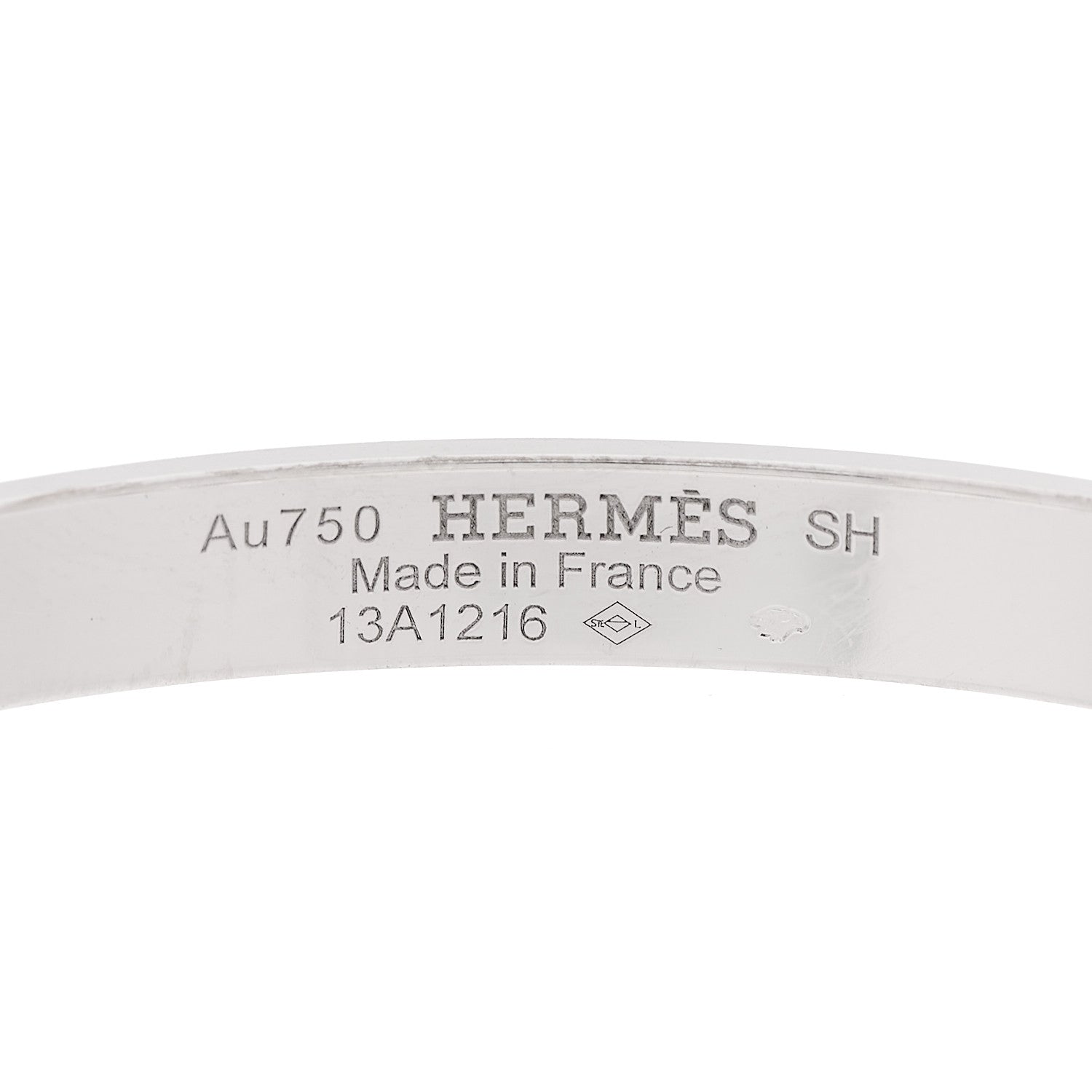 Hermes 18K White Gold PM Collier De Chien Bracelet SH 4 of 4
