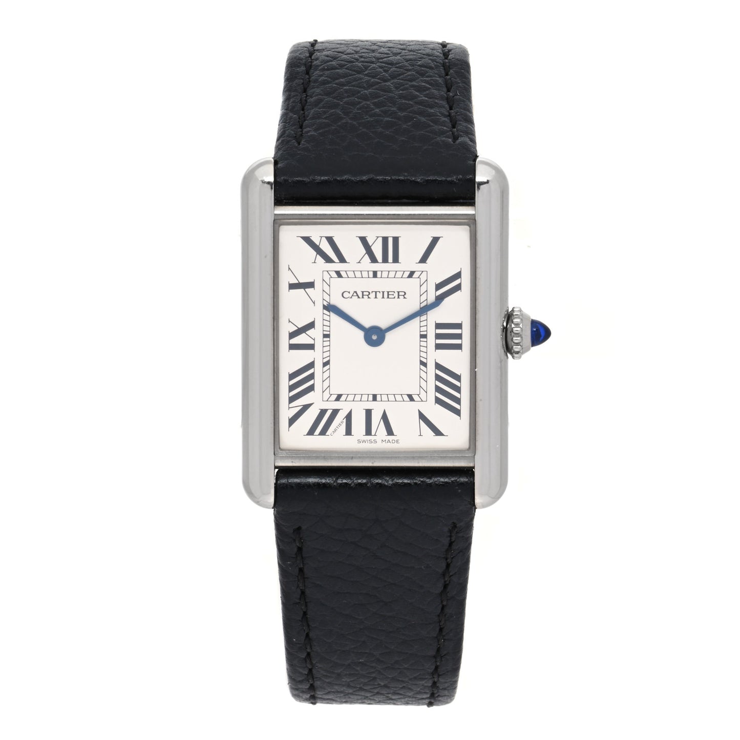 Stainless Steel Calfskin 25mm Must de Cartier Tank Quartz Watch