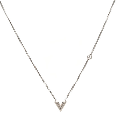 Louis Vuitton Metal Essential V Supple Necklace Silver 1 of 6