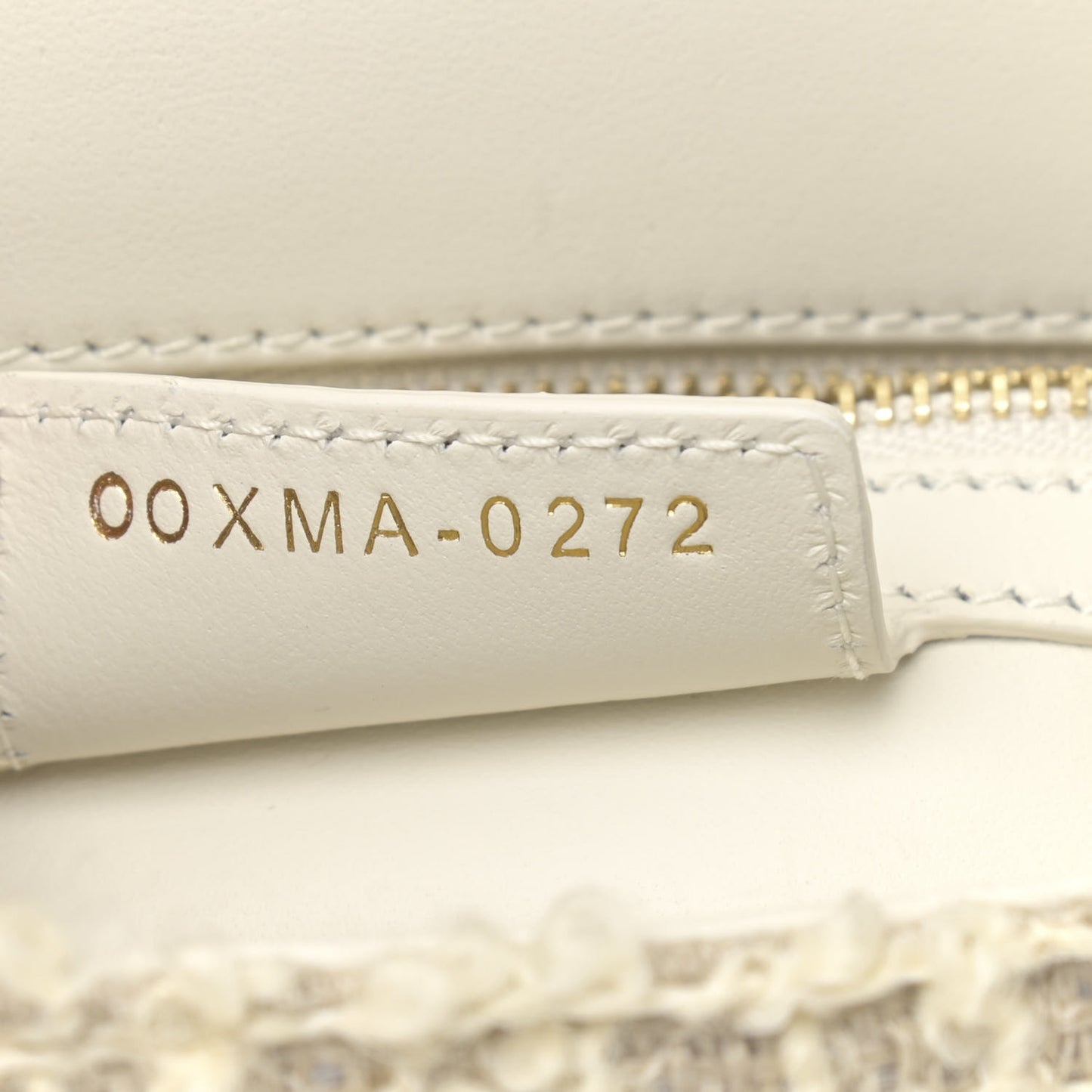 Tweed Cannage Small Caro Bag White