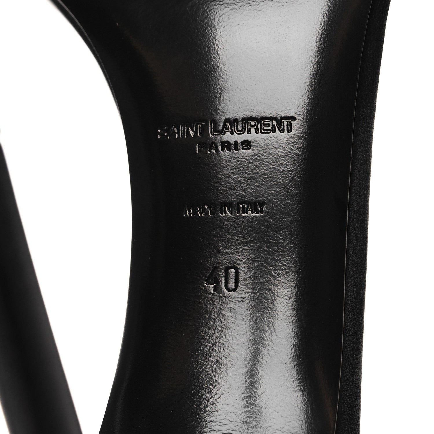 Saint Laurent Calfskin Amber 105 Ankle Strap Sandals 40 Black 8 of 9
