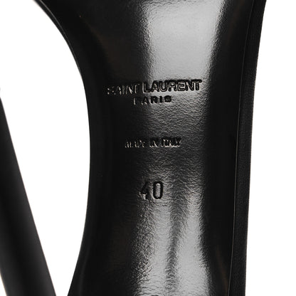 Saint Laurent Calfskin Amber 105 Ankle Strap Sandals 40 Black 8 of 9