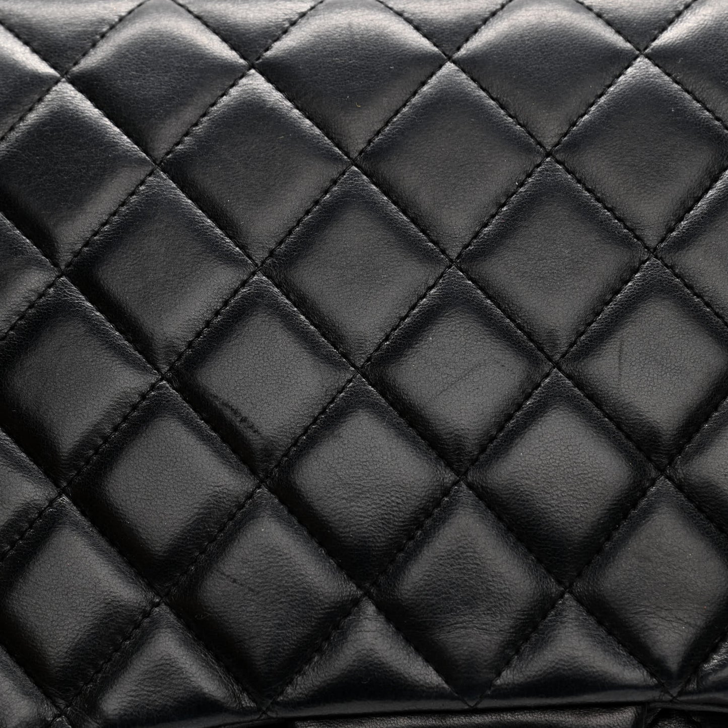 Lambskin Quilted Maxi Single Flap Black