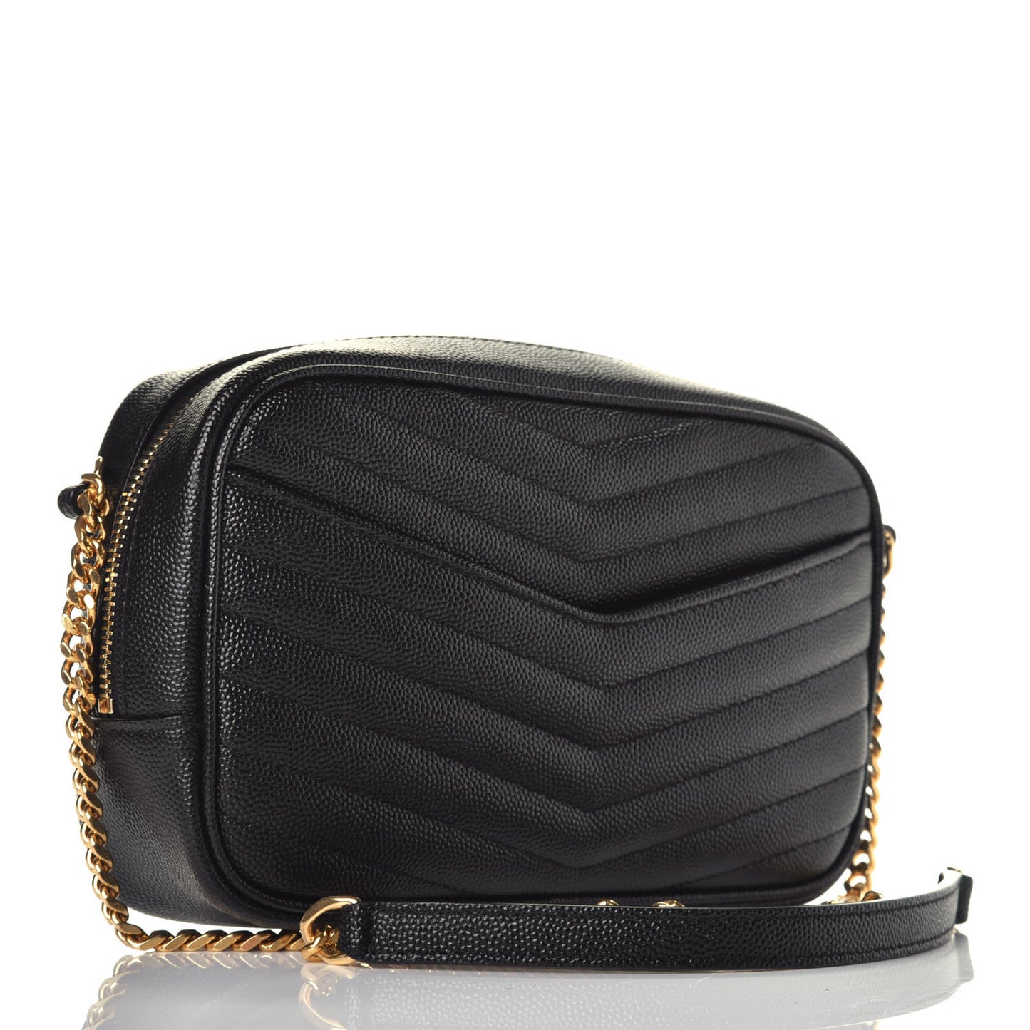 Grain De Poudre Matelasse Monogram Mini Lou Camera Bag Black