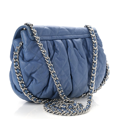 Chanel Washed Lambskin Quilted Medium Chain Around Messenger Blue 3 of 10