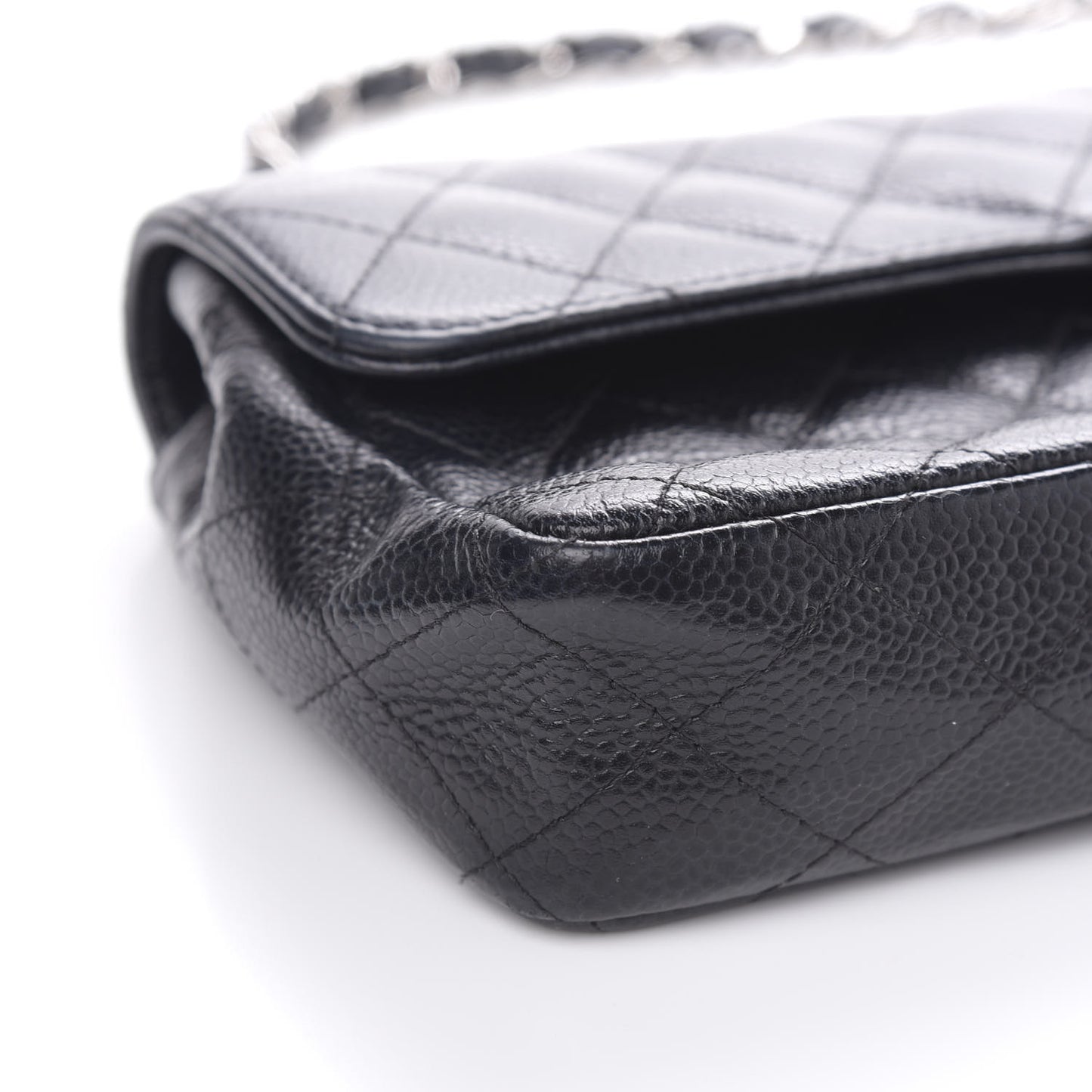 Caviar Quilted East West Flap Black