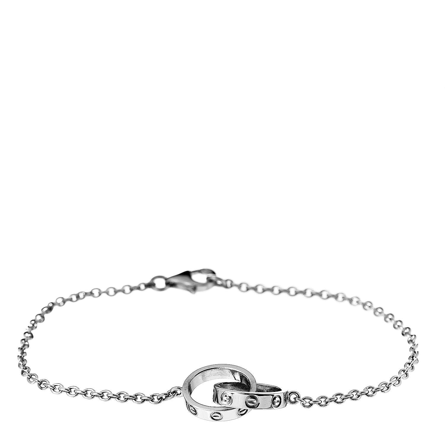Cartier 18K White Gold Interlocking LOVE Bracelet 1 of 4