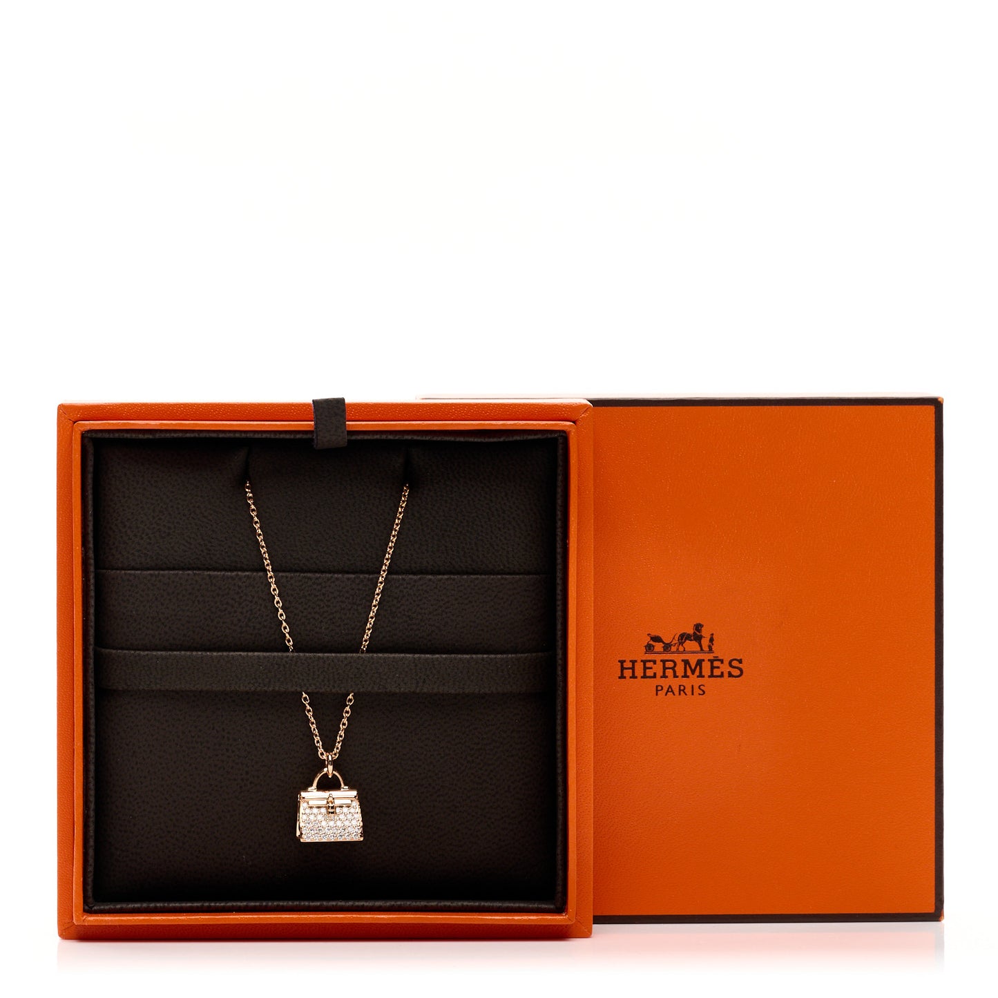 18K Rose Gold Diamond Kelly Amulettes Pendant Necklace