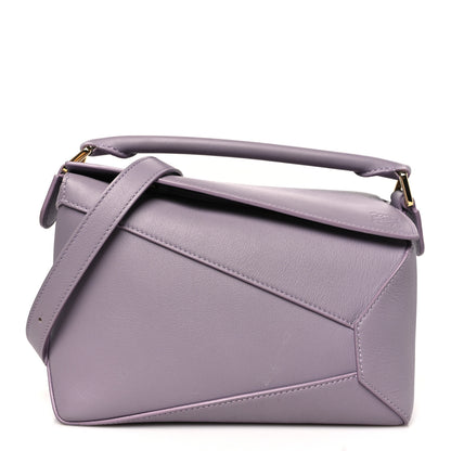 Loewe Soft Grained Calfskin Small Puzzle Edge Bag Pale Aubergine Glaze 1 of 10