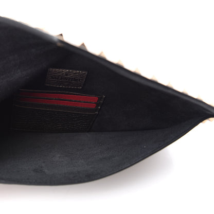 Valentino Garavani Metallic Pebbled Calfskin Large Rockstud Envelope Clutch Sasso 5 of 7