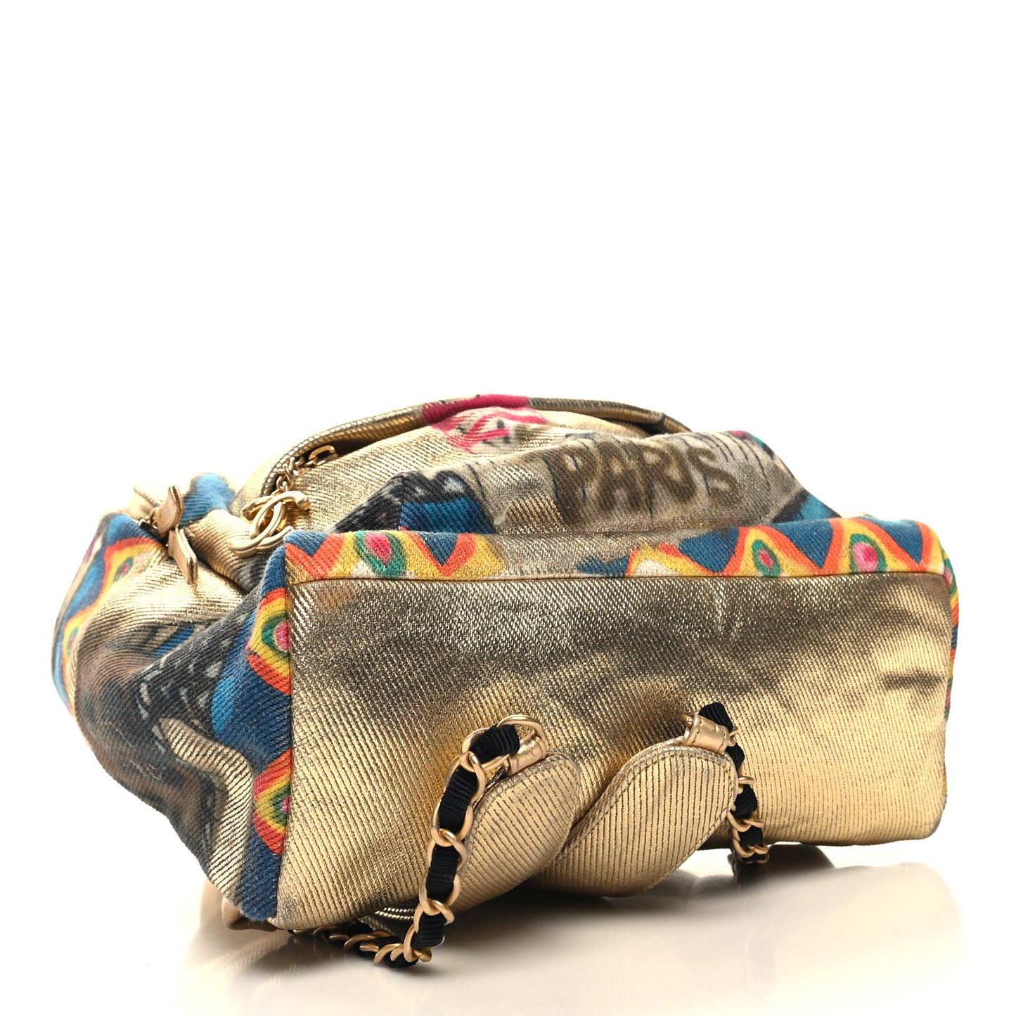 Graffiti Printed Canvas Street Spirit Backpack Multicolor