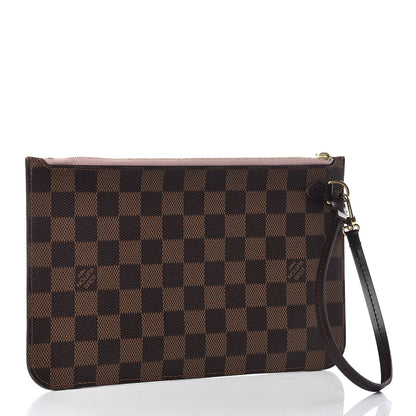 Louis Vuitton Damier Ebene Neverfull MM GM Pochette Rose Ballerine 3 of 9
