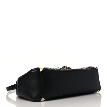 Gucci Calfskin Bamboo Trapuntata Queen Margaret Top Handle Bag Mystic White Black 4 of 6