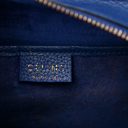 Celine Drummed Calfskin Nano Luggage Indigo 6 of 15