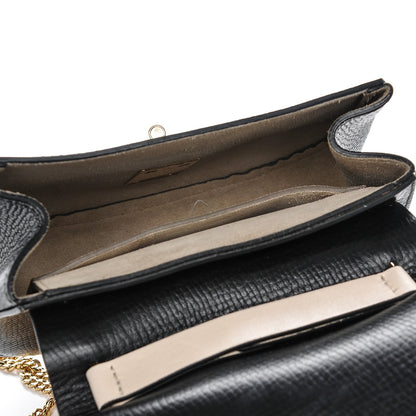 Chloe Grained Calfskin Lambskin Mini Bi-Color Drew Shoulder Bag Black Powder Beige 5 of 11
