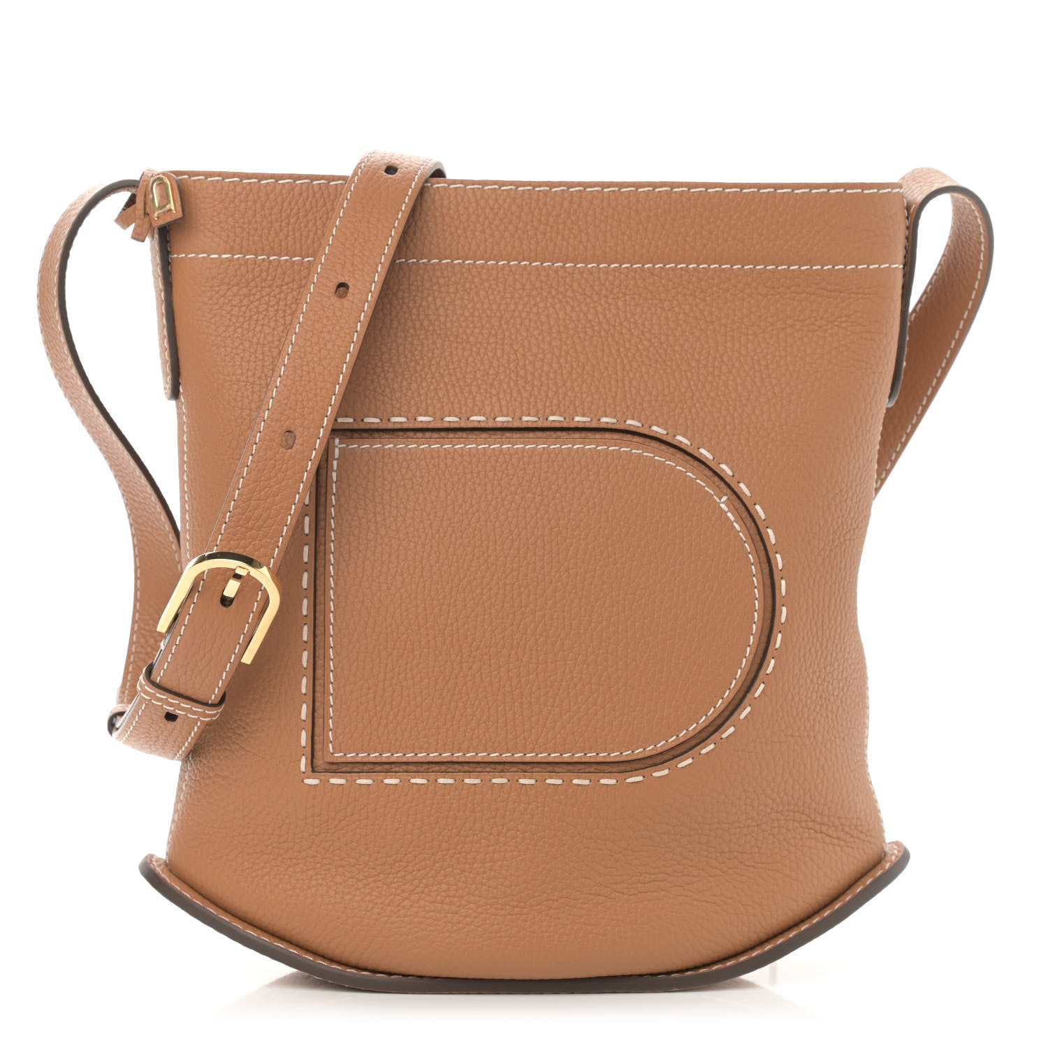 Delvaux Taurillon Pin Daily Surpique Bucket Vegetal Ivory 1 of 7