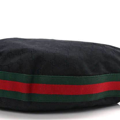 Gucci Monogram Web Bamboo Ring Hobo Black 9 of 11