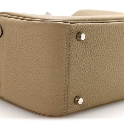 Hermes Taurillon Clemence Mini Lindy 20 Beige Marfa 9 of 11