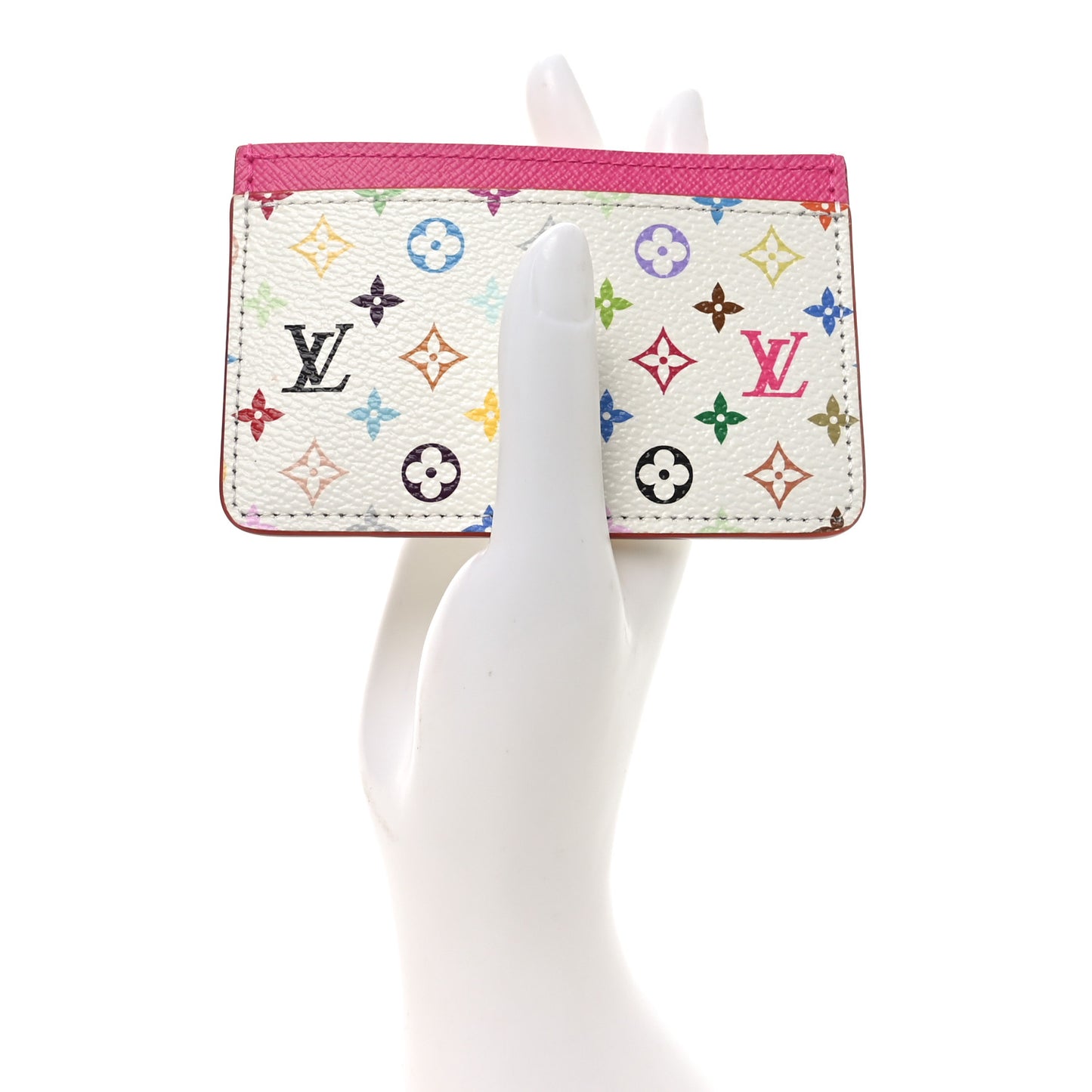 LV X TM Monogram Multicolor Card Holder Kawaii Pink