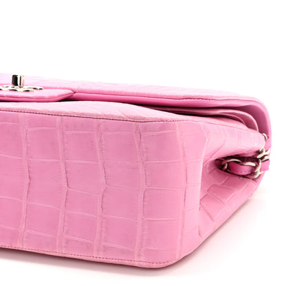 Chanel Alligator Jumbo Double Flap Pink 9 of 10