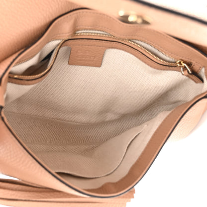 Gucci Pebbled Calfskin Medium Soho Flap Crossbody Camelia 5 of 11