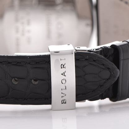 Bulgari Stainless Steel Alligator 38mm Assioma Chronograph Automatic Watch Black 4 of 8