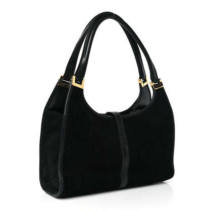 Gucci Suede Bardot Shoulder Bag Black 3 of 12