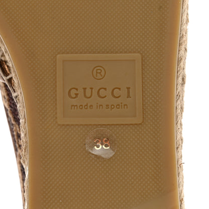 Gucci Lame Nappa GG Monogram Espadrilles 38 Brown Beige Light Bronze 8 of 9